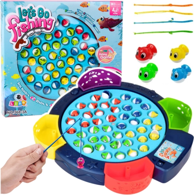 Interactive Battery-Powered Fishing Game - Blue