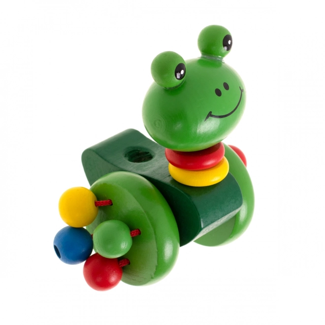 Houten kikker op stok