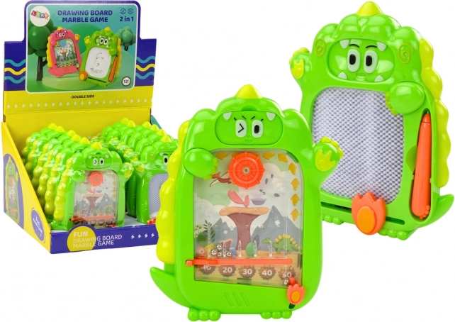 Taschen-Zeichentafel 2-in-1 Dinosaurier grün