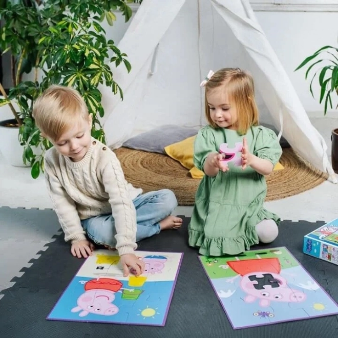 Baby MAXI 2x10 stukken puzzel Peppa's vrolijke dag, Peppa Big