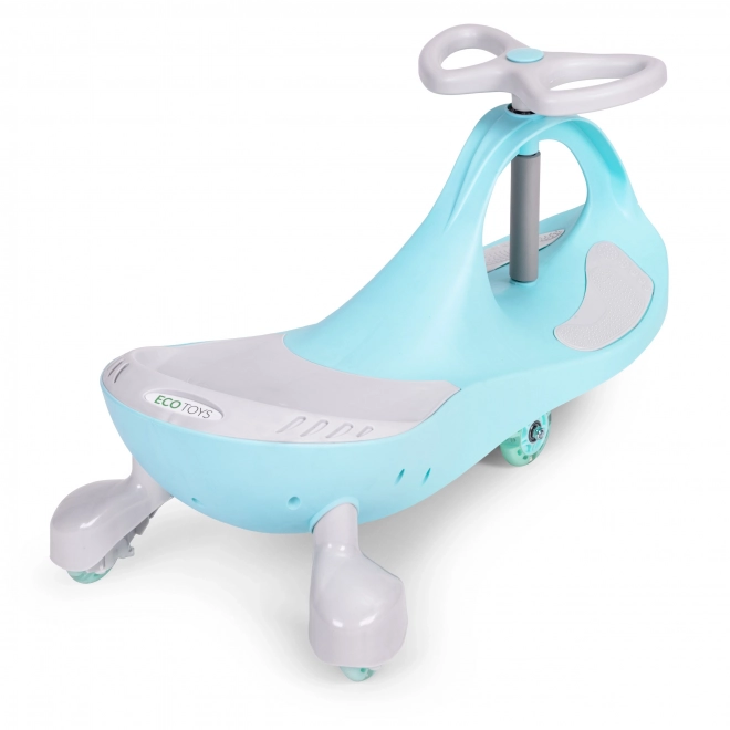 Kinderspeelgoedauto met verlichte wielen blauw Ecotoys