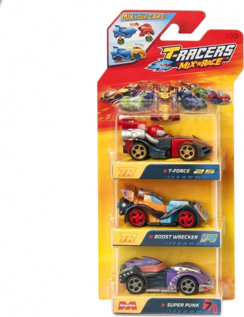 Voitures T-Racers Mix 'N Race 3 pcs