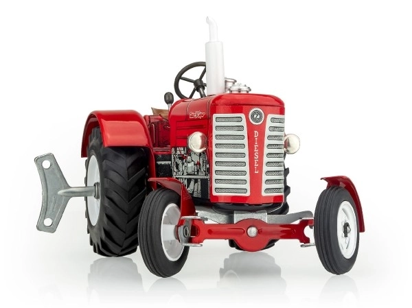 Traktor Zetor 50 Super rood met sleutelaandrijving metaal 15cm 1:25 in doos Kovap