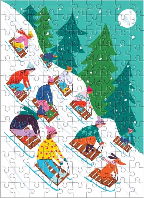 Mini Puzzle Sledding - 100 pieces