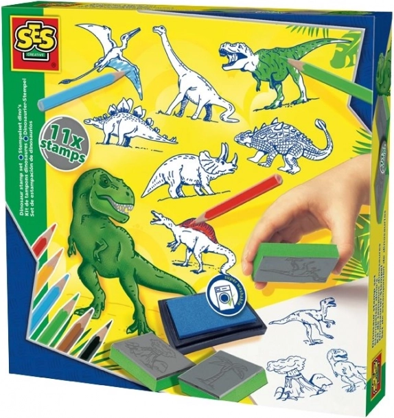 Creatieve stempelset dinosaurussen