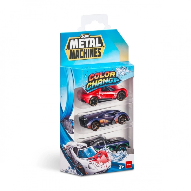 ZURU Metal Machines - Verpakking van 3 kleurveranderende autootjes
