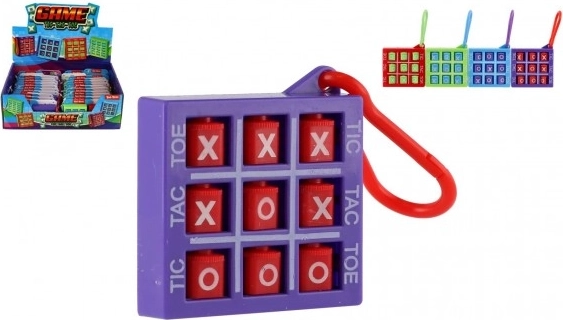 Tic-Tac-Toe Keychain Game 5 × 5 cm – pocket travel game