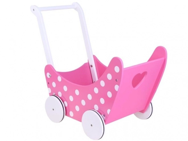 Wooden Doll Stroller Retro Style