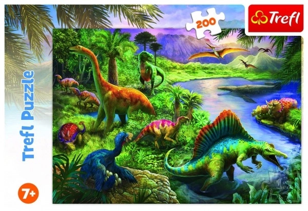 Puzzel Dinosauriërs 200 stukjes 48x34cm in doos 33x23x4cm