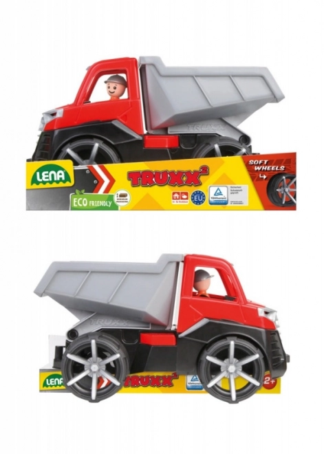 Auto Truxx 2 vrachtwagen kunststof kiepwagen 26cm met figuur 27x15x16cm 24m+