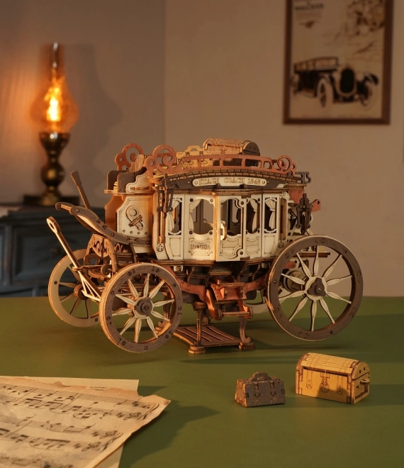 RoboTime 3D puzzel muziekdoos Koets