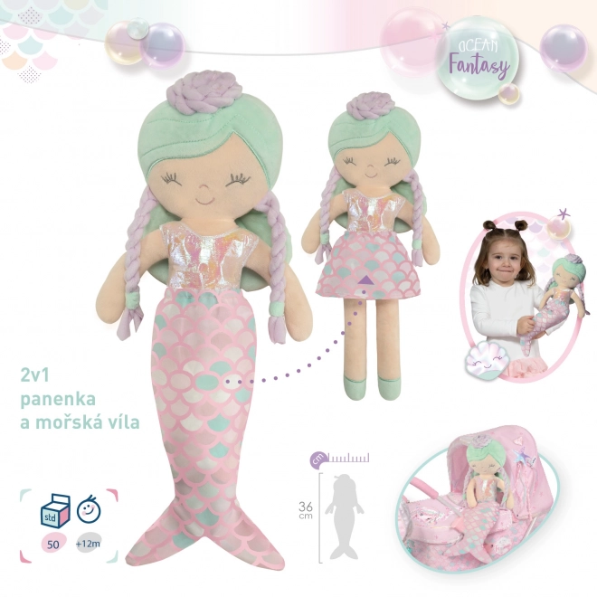DeCuevas 20141 Pluche pop 2in1 OCEAN FANTASY - 36 cm