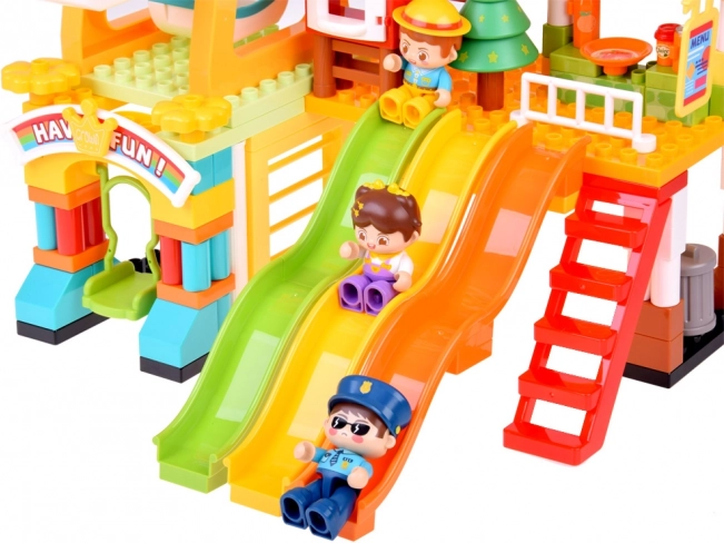 Grandes briques colorées Parc Joyeux aire de jeux avec toboggans 235 pcs