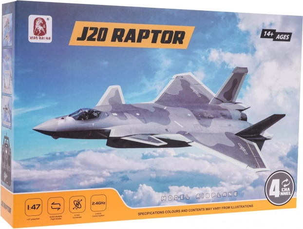 Fun scaled model of the Raptor J-20 remote control airplane