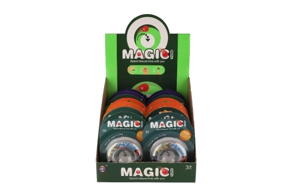 Puzzelspel met plastic bal 8cm 4 kleuren op kaart 12x16cm