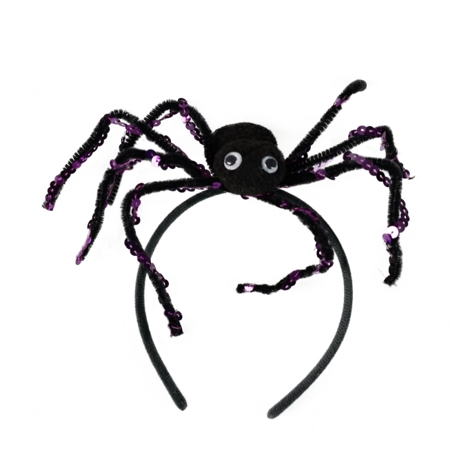 Halloween haarband met zwarte spin