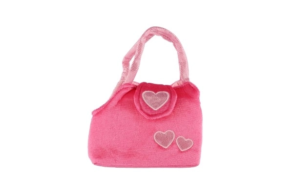 Roze pluchen poedel in tas