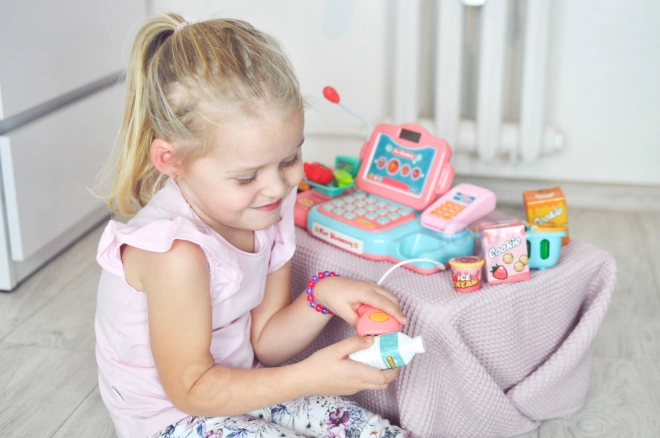 kassa voor kinderen met scanner, weegschaal en microfoon WOOPIE + 24 accessoires
