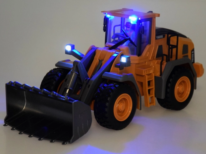 Bulldozer télécommandé avec bras mobile, lumière et son