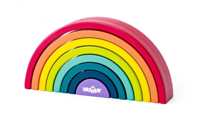 Houten blokken - balanceren van een regenboog