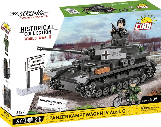 COBI 3127 Tweede Wereldoorlog Duitse tank Panzerkampfwagen IV Ausf. G 1:35