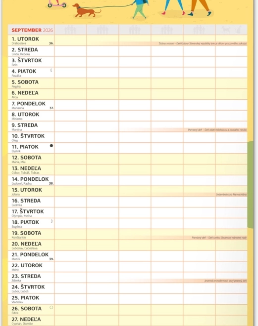Muurkalender Familieplanner XXL 2026