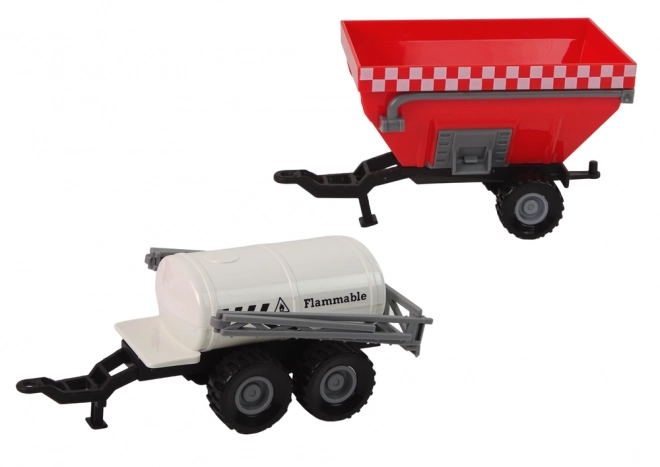 Grote tractor met LED-lichten en geluiden - set van 2 landbouwmachines