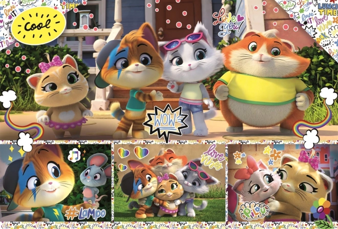 Puzzel 100 stukjes 44 CATS – hechte vriendengroep