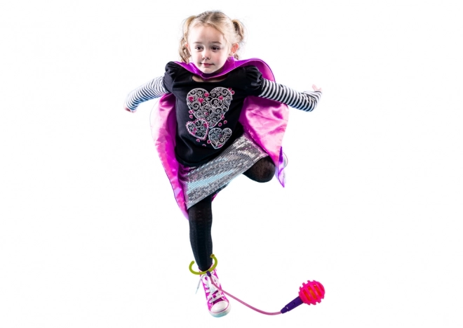 Jumping Skipper Hula Hoop on Foot Pink with LED lights