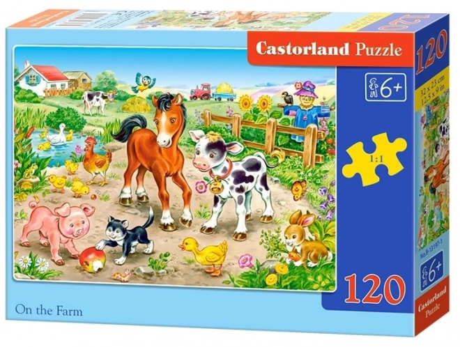 Puzzel 120 stukjes Op de boerderij