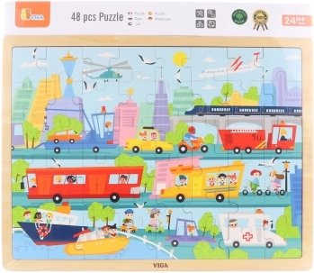 Motif coloré de ville et de transports