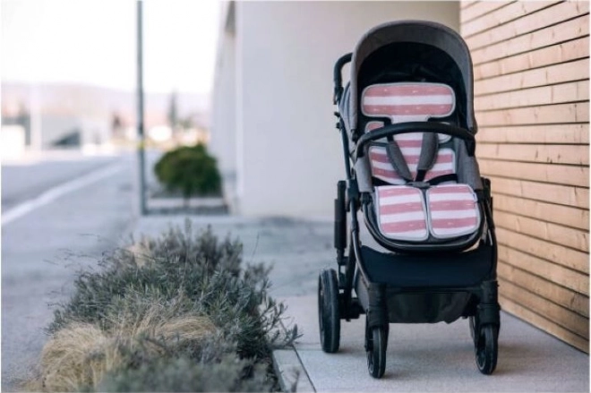 FreeON universele inleg voor autostoel en kinderwagen wit-roze