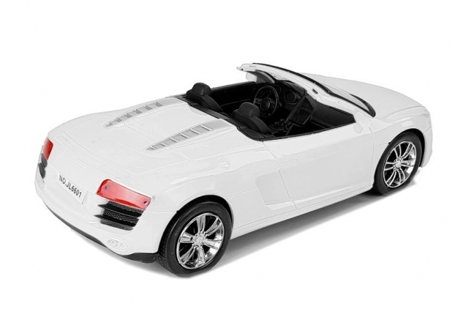 Weißes Cabrio-Auto mit Aufziehmotor 1:18