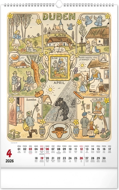 Wall Calendar Josef Lada 2026