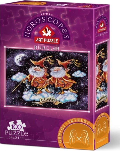 ART PUZZLE Tweelingen – sterrenbeeld, 100 stukjes