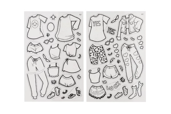 Kit créatif de styliste avec images magiques en feuille dans un sac 23,5x23cm