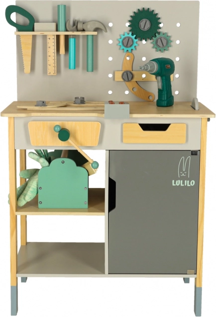 Lulilo Fikso houten workshop set kleine doe-het-zelver met gereedschap