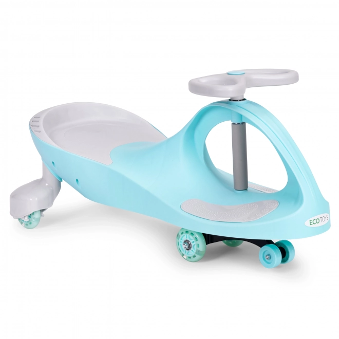Kinderspeelgoedauto met verlichte wielen blauw Ecotoys
