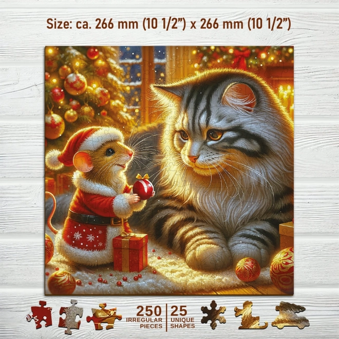Wooden Puzzle Cat and Mouse 250 Pieces