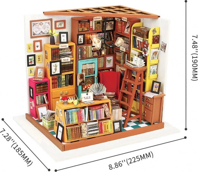 Samova studieruimte - DIY Miniatuur Poppenhuis Bibliotheek