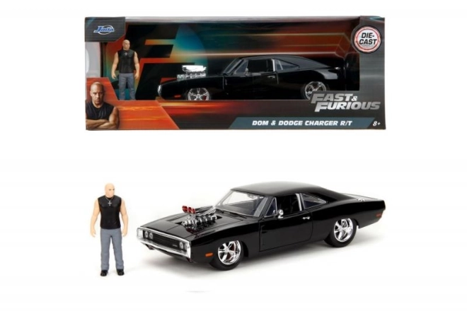 Snel en Furious auto 1970 Dodge Charger 1:24 + figuur Dominic Toretto