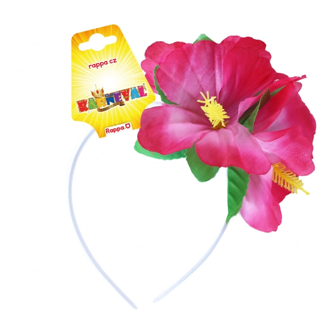 Hawaiiaanse hoofdband met 3 bloemen