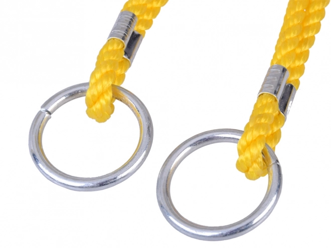 Kleurige kinderschommel met rugleuning en barrière
