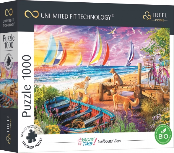 Trefl puzzel UFT Vacay Time – uitzicht op zeilboten 1000 stukjes