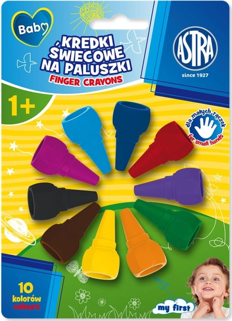 Finger-Badwachsmalstifte 10 Stk ASTRA BABY