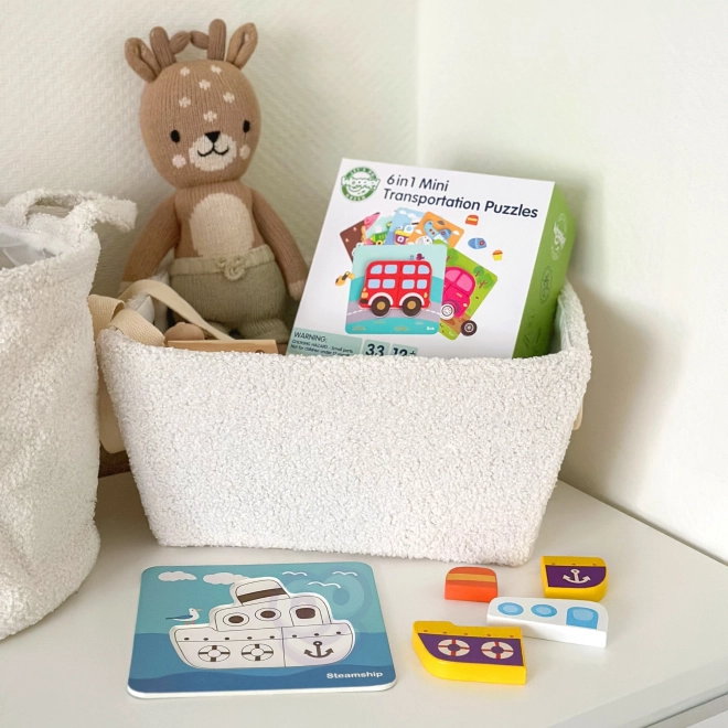 Puzzle en bois véhicules Montessori Woopie FSC