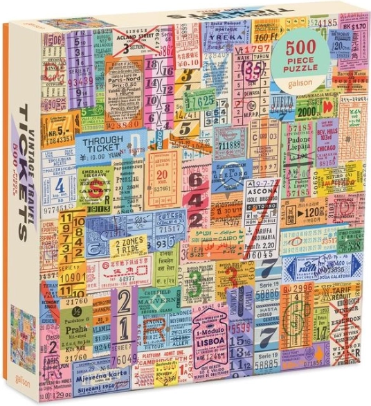 Galison Puzzle Vintage Tickets 500 Pieces