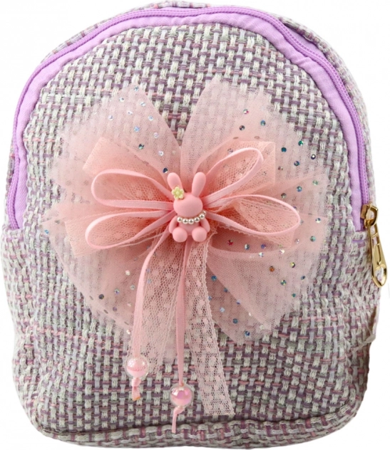 Children's Backpack with Bow and Bunny Purple 21 cm 2L