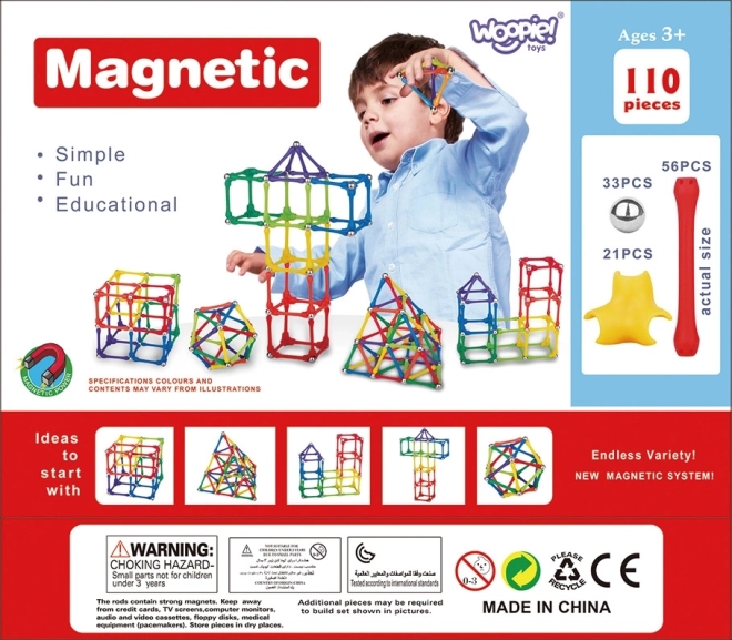 Magnetische bouwset Woopie 110 stukken