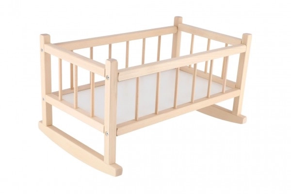 Houten wieg voor poppen